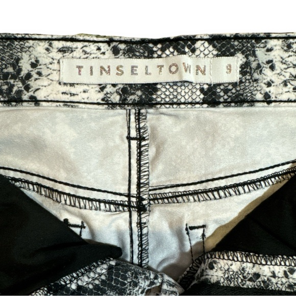 Tinseltown Snake Embossed Denim Mini Skirt - Picture 5 of 6